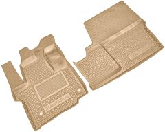 Автомобильные коврики в салон Opel Zafira Life 2019- (1+1/1+2) бежевые (AVTO-Gumm)