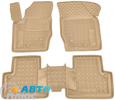 Автомобильные коврики в салон Volvo XC90 2002-2014 бежевые (AVTO-Gumm)