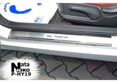 Накладки на пороги Hyundai Veloster 2011- (Premium)