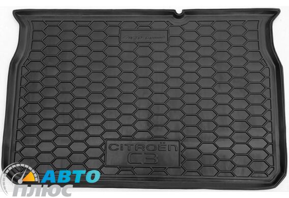 Автомобильный коврик в багажник Citroen C3 2017- (Avto-Gumm)