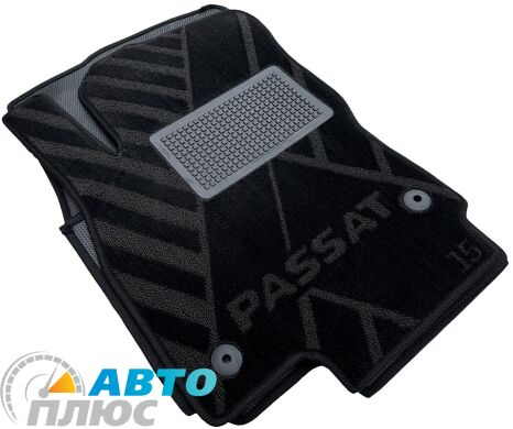Композитні килимки в салон Volkswagen Passat B8 2015- (X) чорні AVTO-Tex