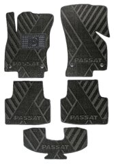 Композитні килимки в салон Volkswagen Passat B8 2015- (X) чорні AVTO-Tex