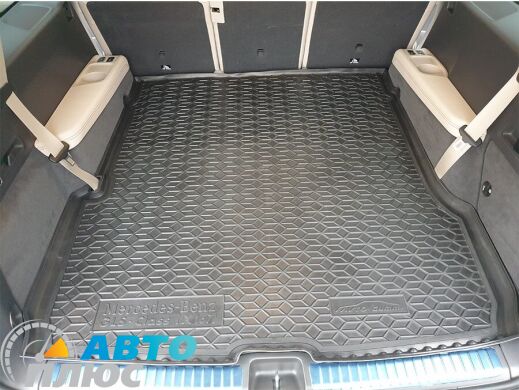 Автомобильный коврик в багажник Mercedes GLS (X167) 2019- (7 мест) удлиненный (AVTO-Gumm)