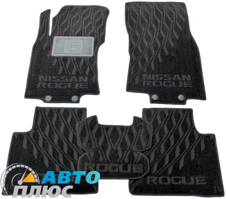 Композитні килимки в салон Nissan Rogue 2013- (V) чорні AVTO-Tex