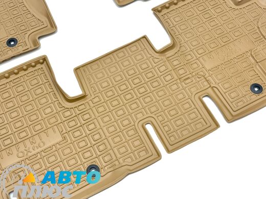 Автомобильные коврики в салон Infiniti JX/QX60 2012- 5 мест бежевые (AVTO-Gumm)