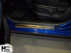 Накладки на пороги Hyundai i20 2008-2016 (Premium)