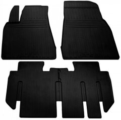 Резиновые коврики в салон Tesla Model X 2015- 7 мест (2+1) (Stingray)