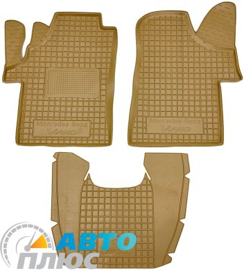 Автомобильные коврики в салон Mercedes Vito/Viano (W639) 2003- бежевые (AVTO-Gumm)