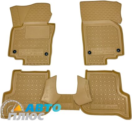 Автомобильные коврики в салон Volkswagen Golf Plus 2004- бежевые (AVTO-Gumm)