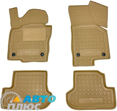 Автомобильные коврики в салон Volkswagen Beetle 2011-2019 бежевые (AVTO-Gumm)