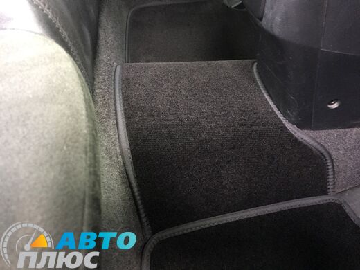 Honda Accord 2003-2007 реальное фото ворсовых ковриков как лежат в машине купить черные бизнес Avtoplus.com.ua