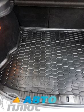 Автомобильный коврик в багажник Renault Laguna 2 2001- Sedan (Avto-Gumm)