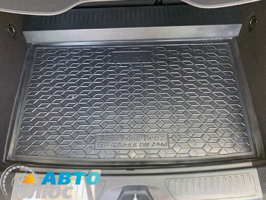 Автомобильный коврик в багажник Mercedes B (W246) 2014- Electric Drive 2-х уров. полка (Avto-Gumm)