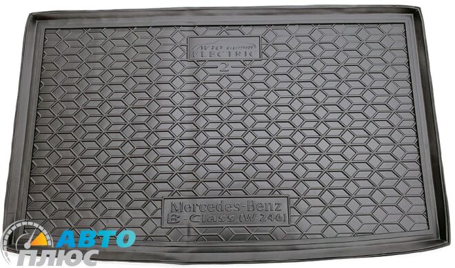 Автомобильный коврик в багажник Mercedes B (W246) 2014- Electric Drive 2-х уров. полка (Avto-Gumm)