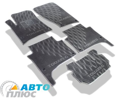 Композитні килимки в салон Volkswagen Touareg 2002-2010 (V) сірі AVTO-Tex