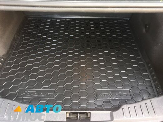 Автомобильный коврик в багажник Ford Focus 3 2011- Sedan (докатка) (Avto-Gumm)