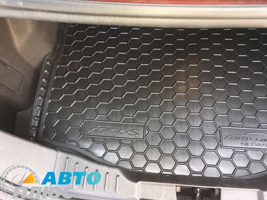 Автомобильный коврик в багажник Ford Focus 3 2011- Sedan (докатка) (Avto-Gumm)