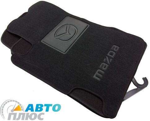 Фото ковриков в салон для автомобиля Mazda 6 2002- черные бизнес Avtoplus.com.ua