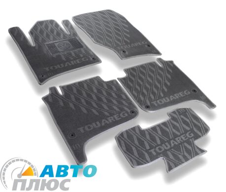 Композитні килимки в салон Volkswagen Touareg 2010-2018 (V) сірі AVTO-Tex