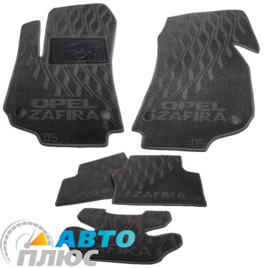 Композитні килимки в салон Opel Zafira B 2005- (V) чорні AVTO-Tex