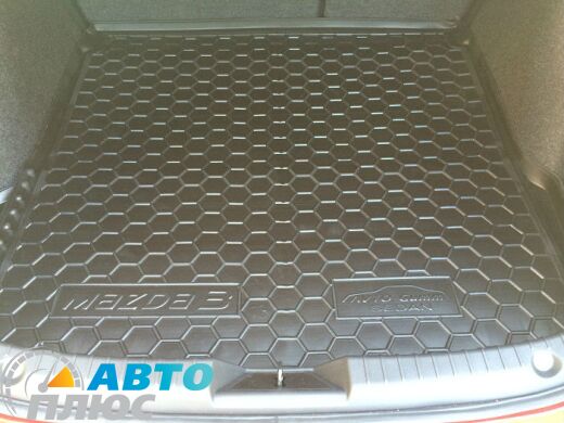 Автомобильный коврик в багажник Mazda 3 2014- Sedan (Avto-Gumm)