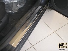 Накладки на пороги Skoda SuperB 2001-2008 (Premium)