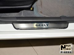 Накладки на пороги Geely MK 06-/GC6 2014- Sedan (Premium)