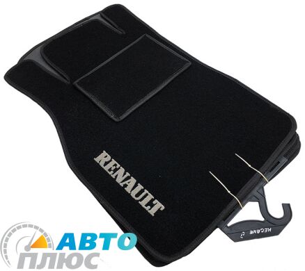 Коврики в салон текстильные Renault Megane 2 2003- черные Стандарт