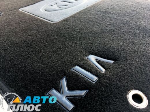 Ворсовые коврики в салон Kia Cerato 2009- черные ML Lux