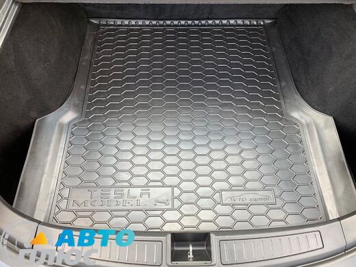 Автомобильный коврик в багажник Tesla Model S 2012- (Avto-Gumm)