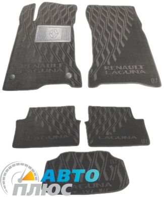 Композитные коврики в салон Renault Laguna 3 2007- (V) серые AVTO-Tex