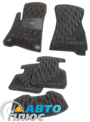 Композитні килимки в салон Fiat Freemont 2011- (V) чорні AVTO-Tex