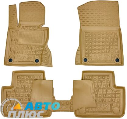 Автомобильные коврики в салон BMW X3 (E83) 2004-2010 бежевые (AVTO-Gumm)