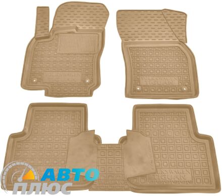 Автомобильные коврики в салон Volkswagen Tiguan 2016- бежевые (AVTO-Gumm)