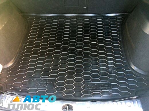 Автомобильный коврик в багажник Peugeot 308 2008- Universal (5 мест) (Avto-Gumm)