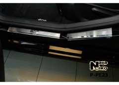 Накладки на пороги Peugeot 408 2012- (Premium)