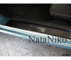 Накладки на пороги Daihatsu Sirion 2008- (Premium)