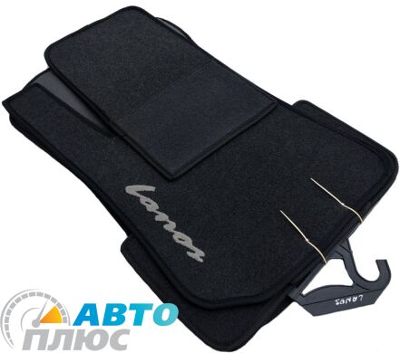 Коврики в салон текстильные Daewoo Lanos 1996- серые Стандарт