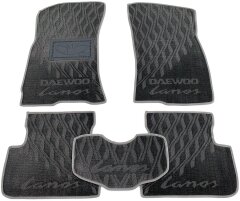 Композитные коврики в салон Daewoo Lanos 1996- (V) серые AVTO-Tex