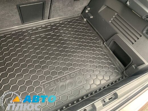 Автомобильный коврик в багажник Peugeot 3008 2010-2016 (AVTO-Gumm)