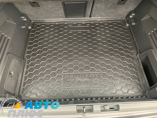 Автомобильный коврик в багажник Peugeot 3008 2010-2016 (AVTO-Gumm)