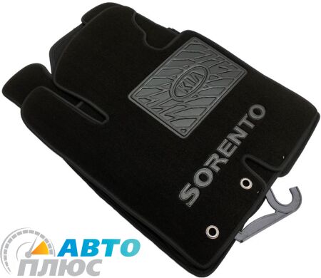 Фото ковриков в салон для автомобиля Kia Sorento 2009-2013 (5 мест) черные бизнес Avtoplus.com.ua