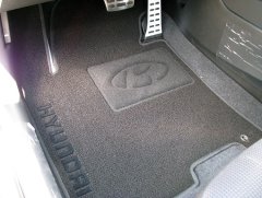 Ворсовые коврики в салон Hyundai i30 2012- черные Milan