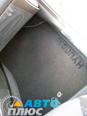Ворсовые коврики в салон Hyundai i30 2012- черные Milan