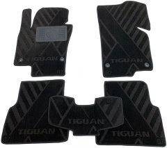 Композитні килимки в салон Volkswagen Tiguan 2007- (X) чорні AVTO-Tex