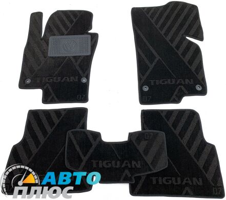 Композитні килимки в салон Volkswagen Tiguan 2007- (X) чорні AVTO-Tex