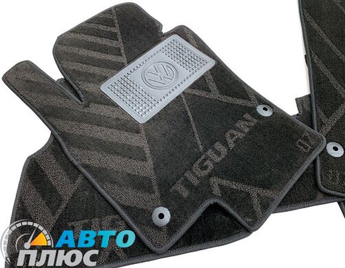 Композитні килимки в салон Volkswagen Tiguan 2007- (X) чорні AVTO-Tex