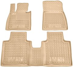 Автомобильные коврики в салон Zeekr 7X 2024- бежевые (AVTO-Gumm)