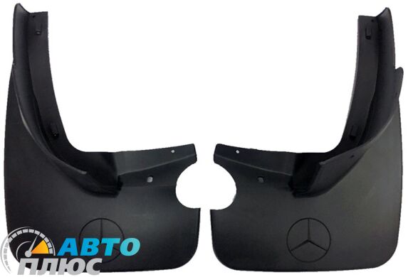 Комплект брызговиков Mercedes ML (W164) 2005-2011 с порогами (AVTM)