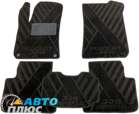 Композитные коврики в салон Peugeot 308 2014- Universal (X) AVTO-Tex